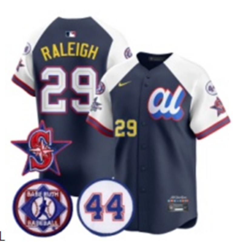 Men Seattle Mariners #29 Raleigh Blue MLB  All star Nike 2025 Jersey style 0087->seattle mariners->MLB Jersey